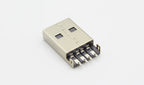10pcs/lot USB 2.0 4Pin A Type Male Plug SMT Connector Black G49 for Data Transmission Charging