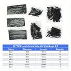 Heat Shrink Wrapping Tube Kit 2:1 Insulation Sleeves for Electrical Cables Wire Connector and DIY Projects