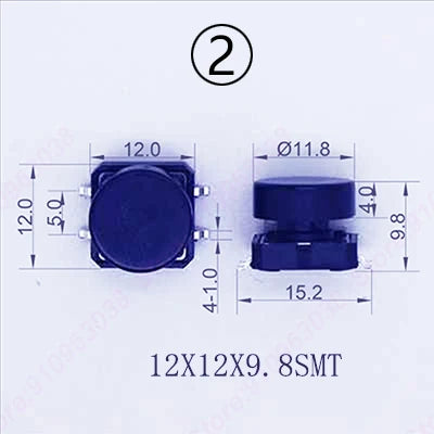 10 Sets Momentary Tactile Button 4PIN SMT/DIP 12X12mm H=9.8/9/16.8mm With Cap Tact Switch Push Button Switch Micro Key Button
