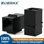 ZoeRax 2PCS Keystone Jack Rj45 Coupler Inline Coupler for Cat7/CAT6A/CAT6/CAT5E Female to Female Insert Coupler