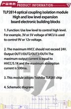 TLP281 4-Channel Opto-Isolator: IC Module with High/Low Level Isolation – For Arduino Expansion Boards