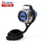 Cnlinko LP16 Waterproof Type-C 3A Female Socket Jacks Panel Mount USB C Connector for Fast Charging Data Transfer 10Gbps