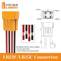 LANBOO 22mm 15A 2NO High Current Push Button Switch with LED 24V 220V Momentary Latching