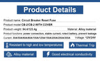 Circuit Breaker Reset Fuse 12v 24v 48v DC 20A-300A 250A Solar Fuse Car Boat Audio Manual Power Protect Fuse Resettable Insurance
