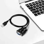 1.5m Serial Port Cable USB to RS232 Serial Port Cable DB9 Pin Serial Port Converter Male and Female COM RS232 Converter