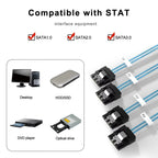 Sata To Sata Cable 4/6/8 Ports/Set SATA 3.0 Date Cable 7 Pin to 7 Pin Sas Cord 12Gbps HDD Cable For Server NAS PC