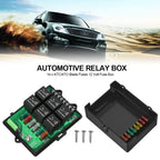 with 6 Way Relays and 14 x ATC/ATO Blade Fuses 12 Volt Fuse Box Relay Box Fuse Relay Box 12V Automotive Universal Fuse Panel