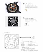 Bykski 120mm Fan Use for Water Cooling Radiator Computer PC Case 3008RPM Heatsink  Support PWM  CF-AP3000EX-X / CF-RBW3000EX-X