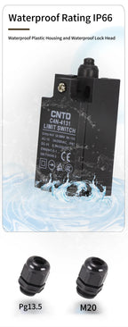 CNTD C4N-4167N Limit Switch IP67 Waterproof Coil Spring Type 3N Low Actuation Force 1NC 1NO Slow Action Forced Disconnect