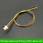 2-50Pcs/lot JST SH 1.0mm Pitch Female Socket Terminal Plug Wire Connector SH 1mm 2 3 4 5 6 Pin 20CM 32AWG Silicone Wires Cable