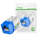 ZoeRax RJ45 Cat6 Keystone Jacks Slim Profile 1/10/30-Pack, 90-Degree Ethernet Punch Down Keystone Jack Adapter