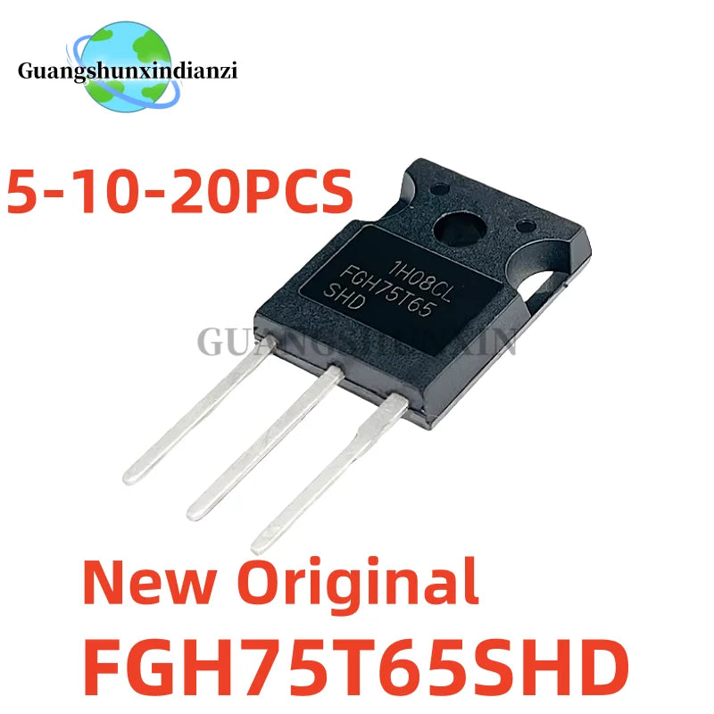 New Original 5-10-20PCS FGH75T65 FGH75T65SHD TO-247 75A 650V IGBT High-power transistor Best Quality In Stock