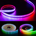 1m/2m/5m WS2812B ECO 30/60/100/144 Pixels/Leds/M TV RGB Led Strip Light WS2812 IC Individually Addressable Black/White PCB DC5V