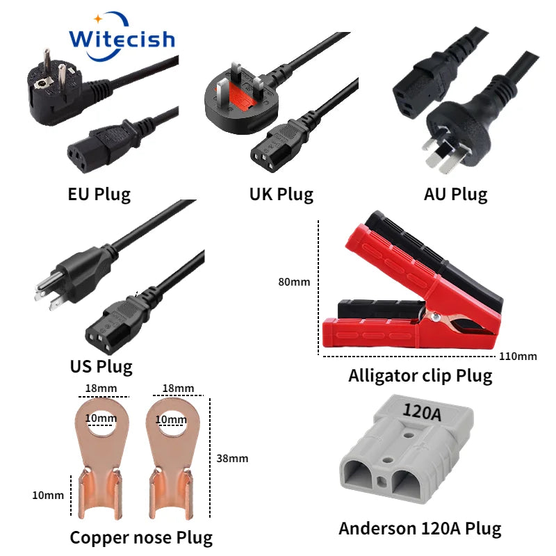 1A - 50A Current 3V~ 15V Voltage Adjustable Charger 12V 14.6V 3.65V Lifepo4 Li-ion Lipo Lithium Fast Charge 1S 4S 8S