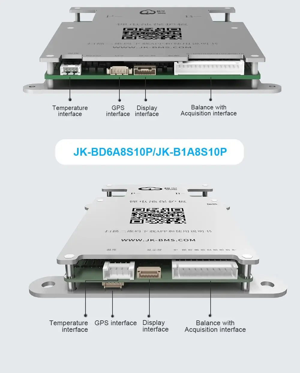JK SMART ACTIVE BMS B1A8S10P 4S 5S 6S 7S 8S Smart Bms 100A Lifepo4 Li-Ion LTO Battery Active Balance 1A BT CANBUS Heat RS485