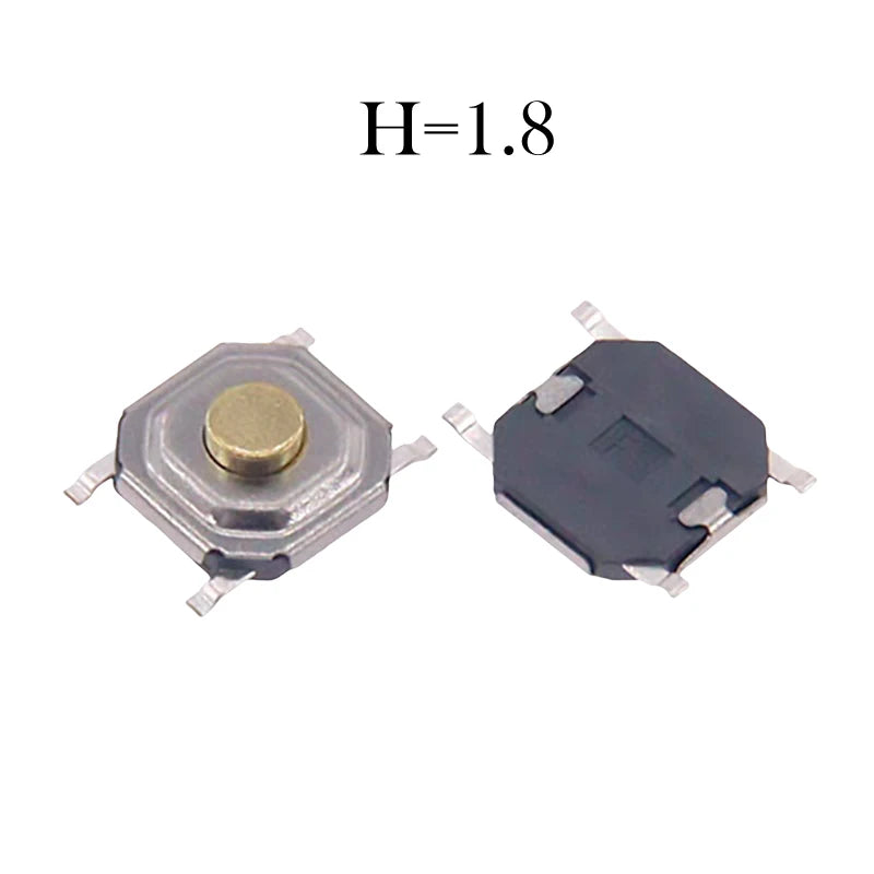 Metal Tactical Push Button Switch,Tact Switch,5.2x5.2x1.5mm to 9mm 4PIN SMT,Key Switch Speaker Audio button,PER 50PCS