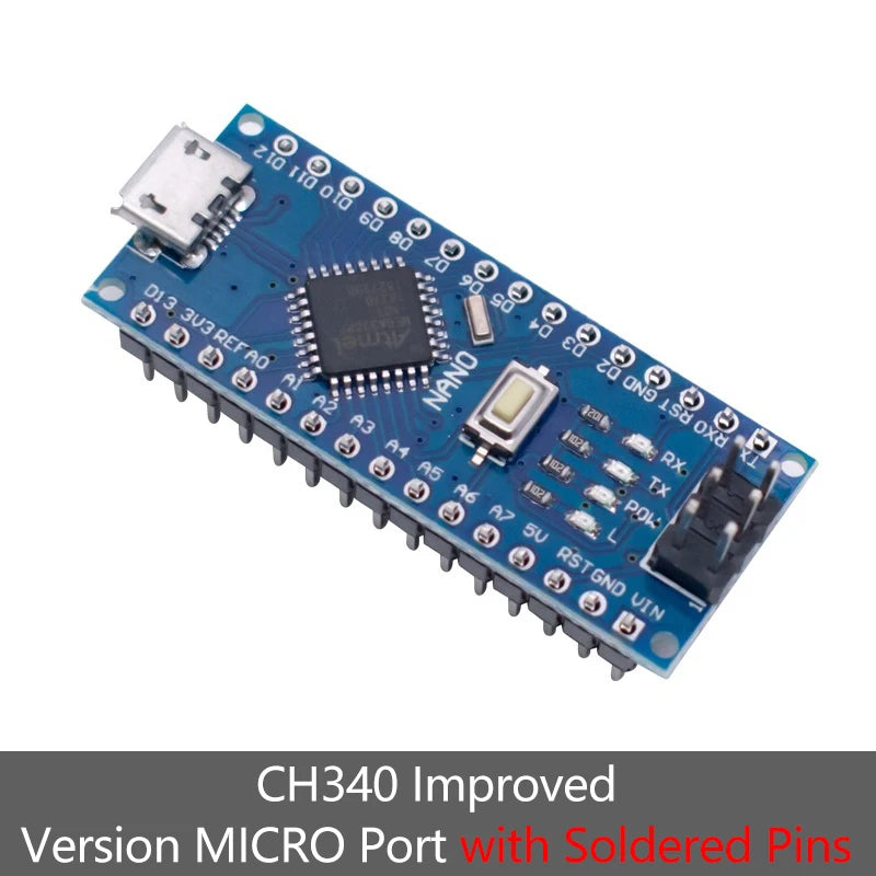 Nano V3.0 ATMEGA328P Development Board Micro USB Type-C USB Interface Controller Board With Pin Header For Arduino