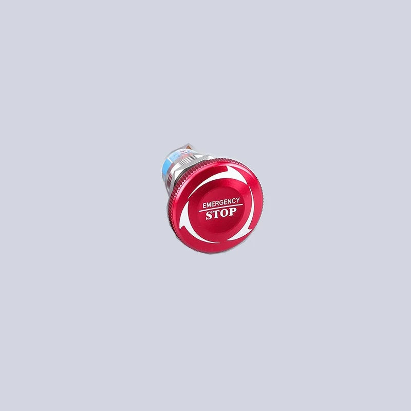 Metal Emergency Stop Button  Switches 12V/220v Latching  Knob Rotary Switch Waterproof Socket  Power-off Stop momentary