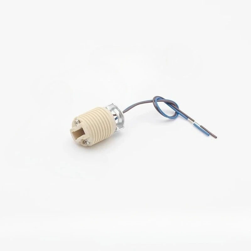 10pcs G9 Ceramic Lamp Holder, White G9 Halogen Light Bulb Base Socket with Ring,G9 Light Base Socket Kit Adapter