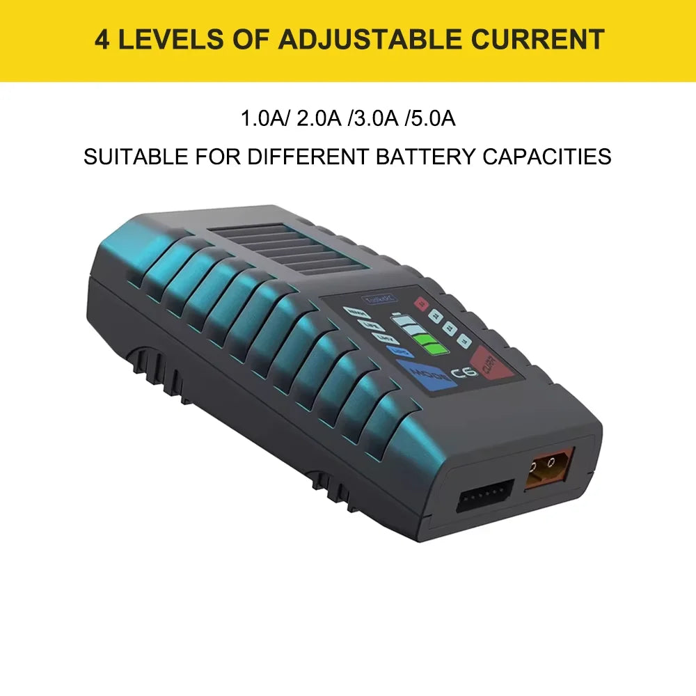 ToolkitRC C6 AC Balance Charger EU Plug 50W Max 5A For 1-6S LiPo LiHV LiFe Battery 5-12S NiMH NiCD RC FPV Drone Model Charger
