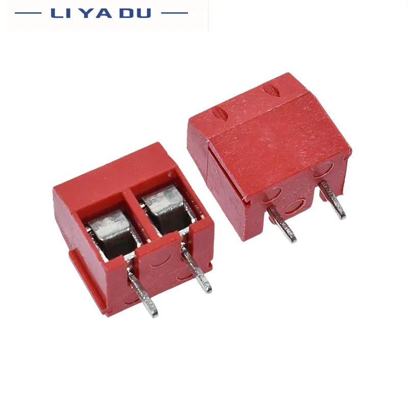100PCS KF301-2P 3p Splicing, screw type PCB spacing 5.0 connector terminals, terminal KF301 Red, blue, green, black