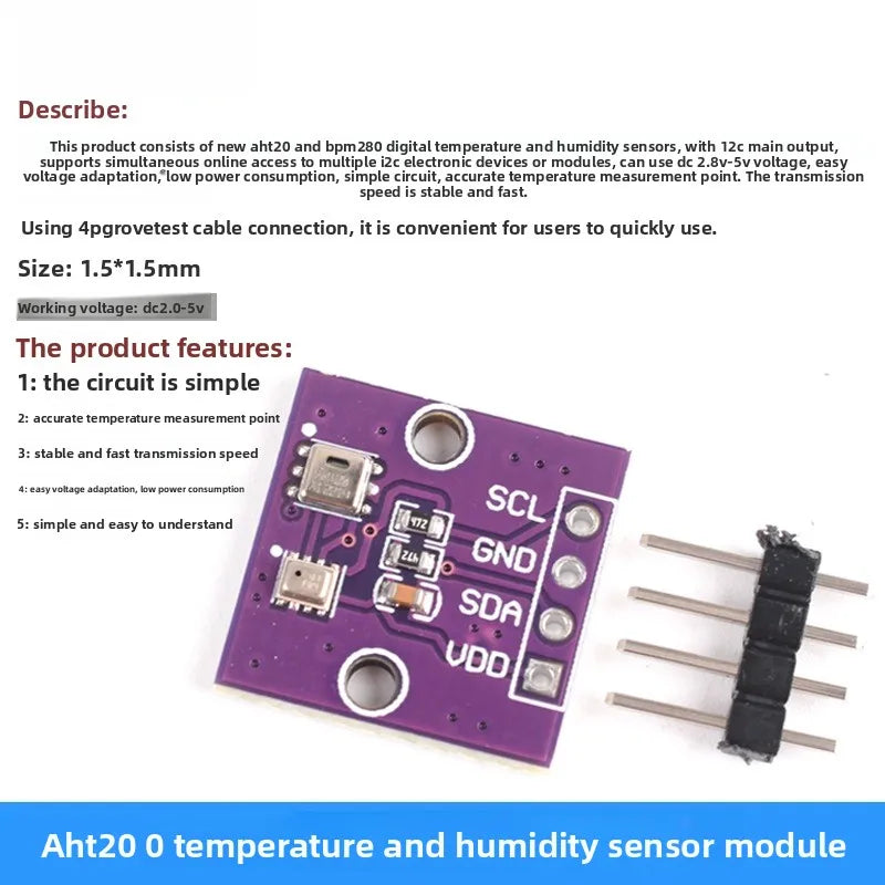 Easy-Integration BMP180 BME280 AHT20 Sensor High Precision Barometric Pressure Altimeter