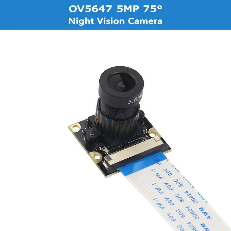 Raspberry Pi Night Vision Camera with 2 Infrared Light 5MP OV5647 Webcam 75 175 IR-CUT Camera for Raspberry Pi 4B 3B+ 3B Zero