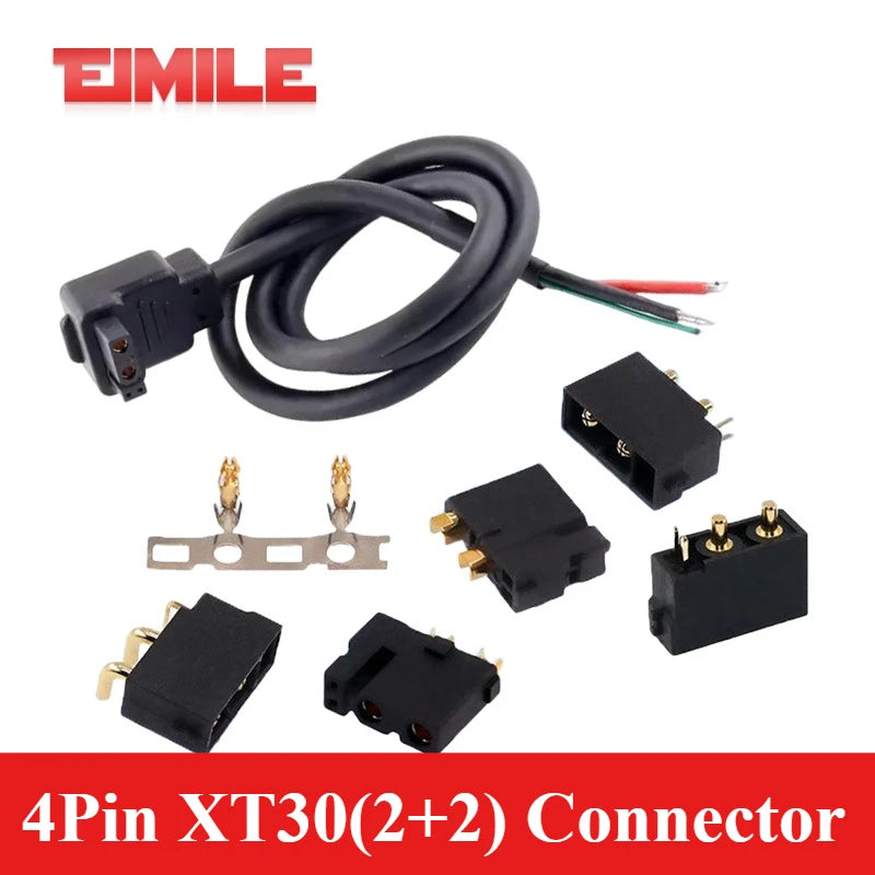 Original Amass XT30(2+2)-F XT30PB(2+2)-M Male Female Gold Plated Plug with Signal Pin XT30U Connector for RC Drone Aircraft Car