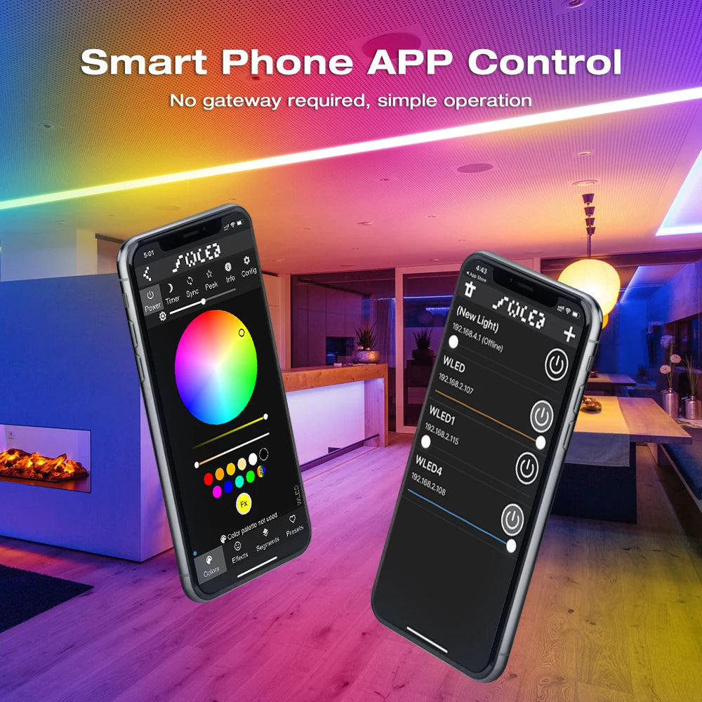 GLEDOPTO ESP32 WLED LED Controller DC5-24V DIY Dynamic Lighting Mode WS2811 WS2812b SK6812 TM1814 WS2813 WS2815 LED Strip Lights