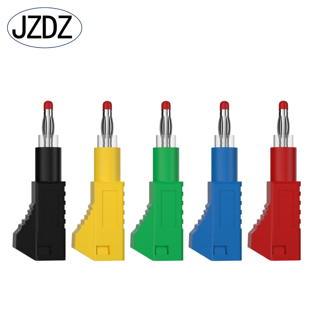 JZDZ 10PCS 4MM Banana Plug Safety Retractable Stackable Solder In Line DIY Assembly Test Leads Connectors J.10043