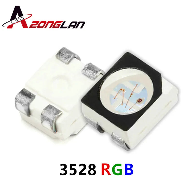 100pcs SMD LED 0402 1615 0807 1206 5050 3528 RGB 4Pin Diode LED High quality, high brightness color red green blue