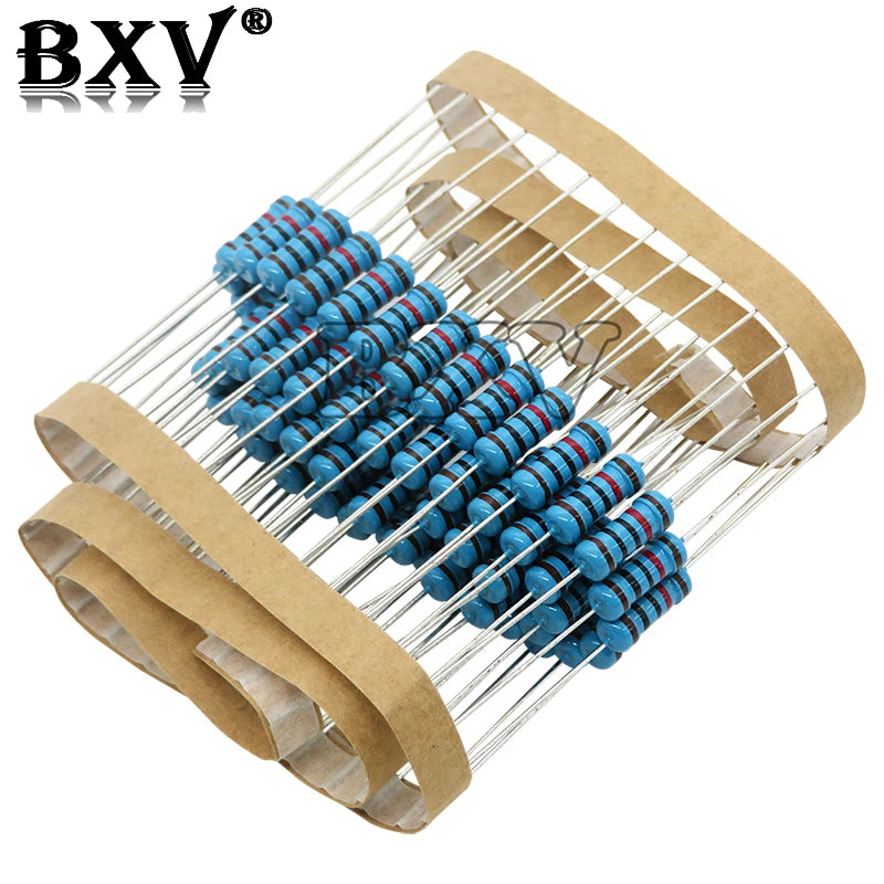 20PCS 1W Metal Film Resistor 1% 1R ~ 1M 2R 10R 22R 47R 100R 330R 1K 4.7K 10K 22K 47K 100K 330K  470K 1 2 10 22 47 100 330 Ohm