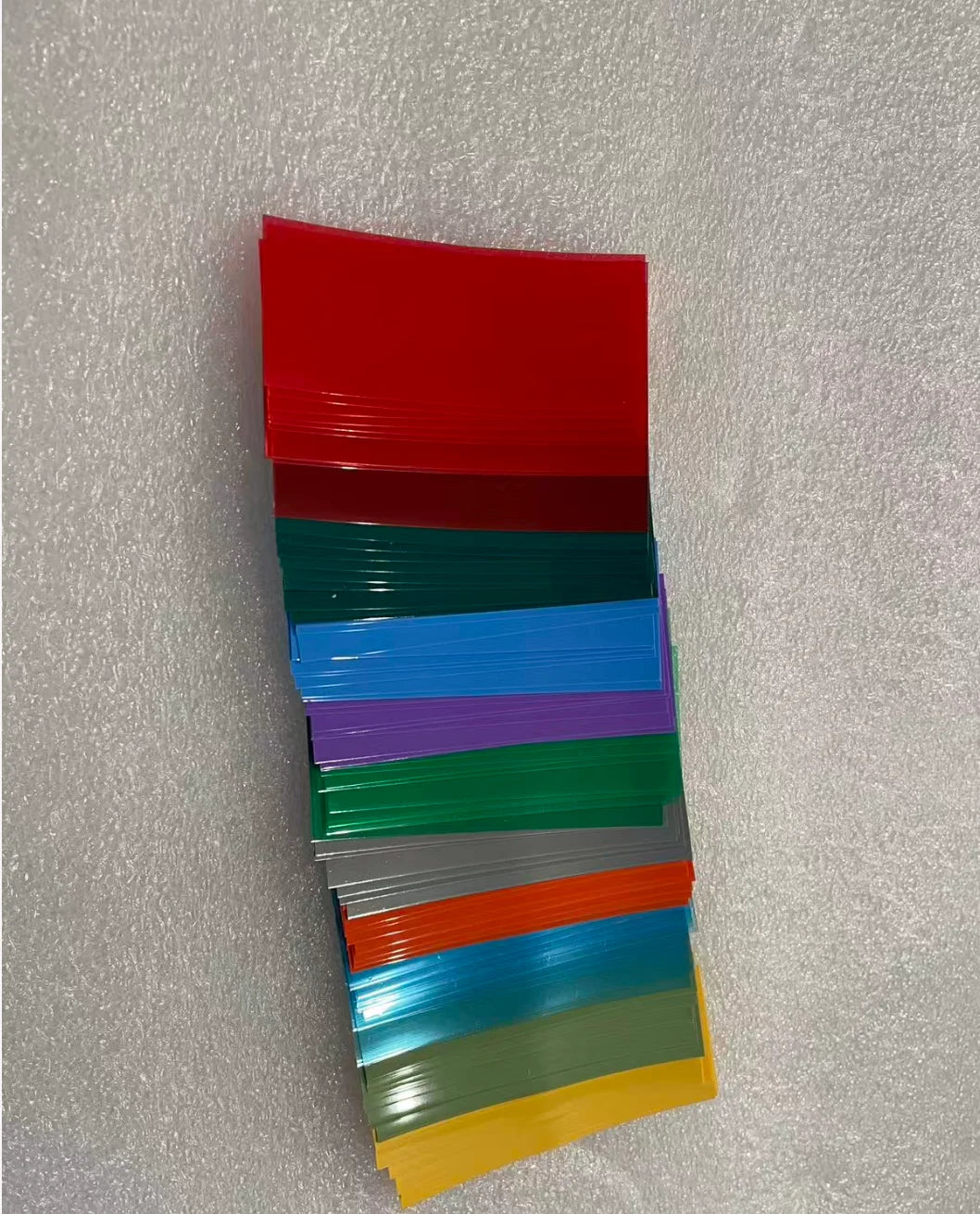 100pcs 18650 Battery Wrap Sleeve Heat Shrink Shrinkable Tube Insulated Multicolor Battery Skin PVC FilmTape Protector Cover Pipe