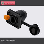 10pcs/5sets 8p8c RJ45 Waterproof Connector,Orange&Black, Panel Mount+Wire Connector, RJ45 Ethernet/Network Connector, IP65 Level