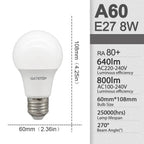 8Pcs E27 LED Bulbs AC 110V 220V 230V Boasting 3W 10W 20W 24W Lamp Warm White for Bedroom Balcony Lighting