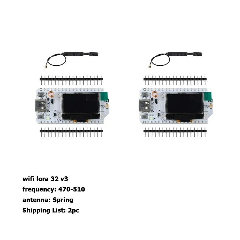 2PC WIFI lora 32 V3 IoT  Optional shell , ESP32 Chip 0.96 inch OLED Display  Support Bluetooth WiFi Compatible with Arduino