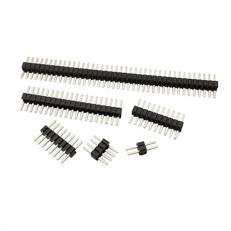 10Pcs 1.27 mm Single Row Male Female Plug Socket Breakaway PCB Board Pin Header Connector 1.27 Strip Pinheader 2P-50 Pin