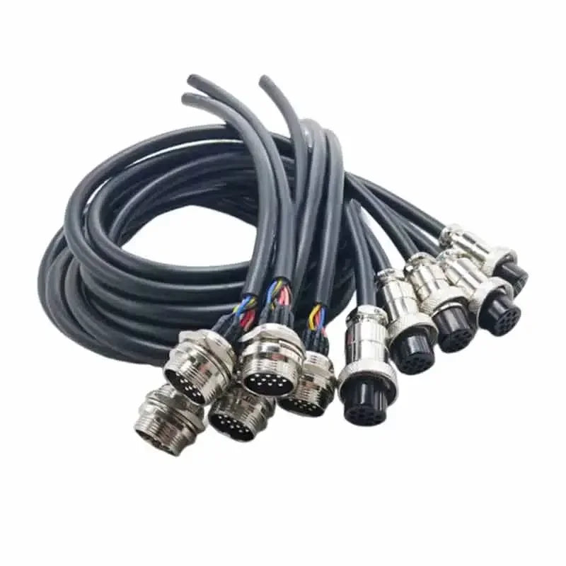2Pin GX20 Male and Female Aviation Plug Socket 3 4 5 6 7 8 9 10 12 14 15Pin with Wire Connector Cable 250V Connection Line 7-20A