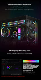 Star Brick P1 Jungle Leopard Interstellar SE Building Block Fan Triple ARGB 12cm Desktop Computer Wireless Splicing Fan