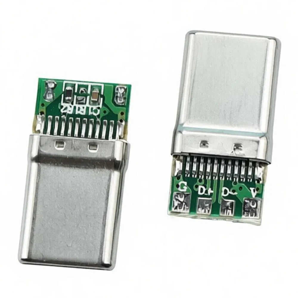 5-20PCS Type-c OTG male 4P with 5.1K resistance data power adapter 4 solder joint plug USB adapter USB C plug 4pin
