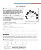 10PCS NTC Thermistor Resistor Negative Temperature Coefficient 3D 5D 8D 10D 16D 20D 22D 33D 47D 10 16 20 22 Ohm 5 7 9 11 13 15