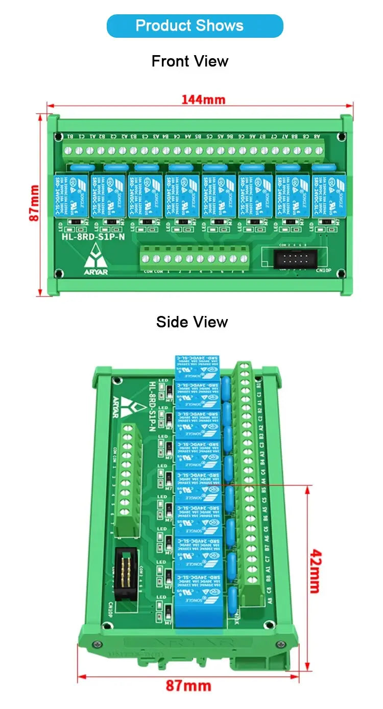 1 Channel 3V 5V 12V 24V Songle Relay Module Driver Board PLC Board Relay Module SPDT 10Amp Pluggable Power Relay Module
