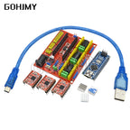 CNC Shield DRV8825 V3 V4 Engraving Machine 3D Printer/ A4988 Driver Expansion Board For Arduino + NANO 3.0 UNO R3 With USB Cable