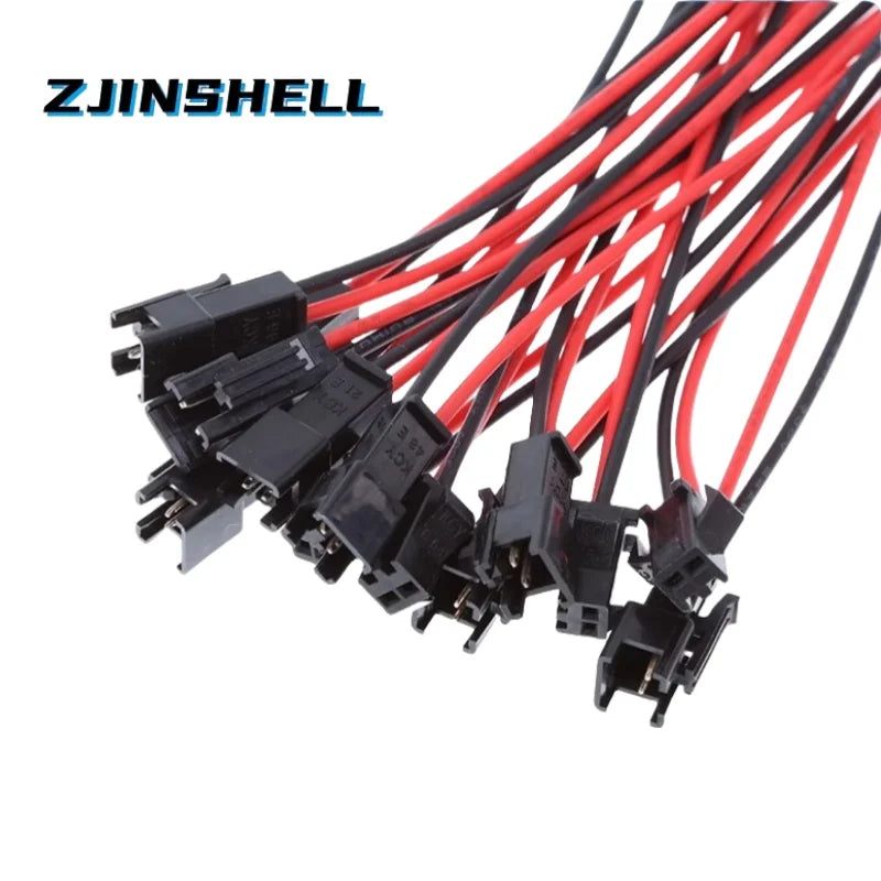 10pcs/5Pairs 10cm Long JST SM 2Pins Plug Male to Female Wire Connector cable pigtail Plug 2pin