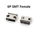10Pcs USB 3.1 Type C 6/16/24 Pin Connector Male Female Charging Port PCB Mount Solder Socket
