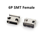 10Pcs USB 3.1 Type C 6/16/24 Pin Connector Male Female Charging Port PCB Mount Solder Socket