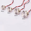 16mm 19mm 22mm 25mm Waterproof IP68 200mA  Momentary Normally Open Switch Stainless Steel Piezo Switch