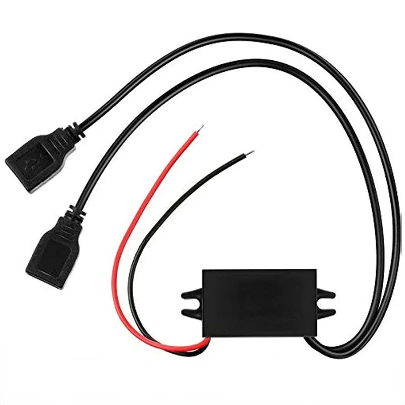 12V 24V 36V 48V 60V 72V Buck to 5V 3A USB Step Down Power Converter Car Auto Phone Motorcycle Charger Adapter 11V-90V