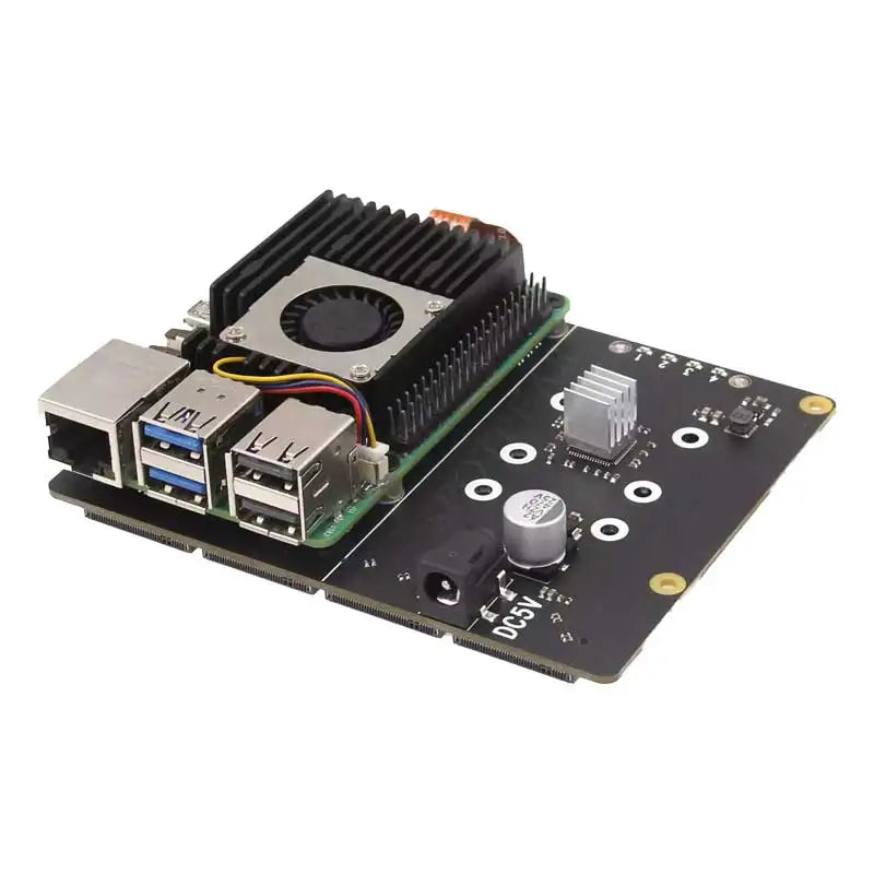 X1011 Raspberry Pi5 PCIe to M.2 NVMe 4-Ports SSD Board HAT Pi 5 Four-Times 2280