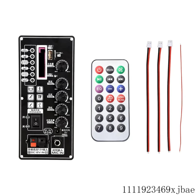 T01 DC 7.4-12V MP3 Bluetooth 5.3 Amplifier Decoder Board Car 2*25W Audio Decoding Board Support Bluetooth Call Microphone